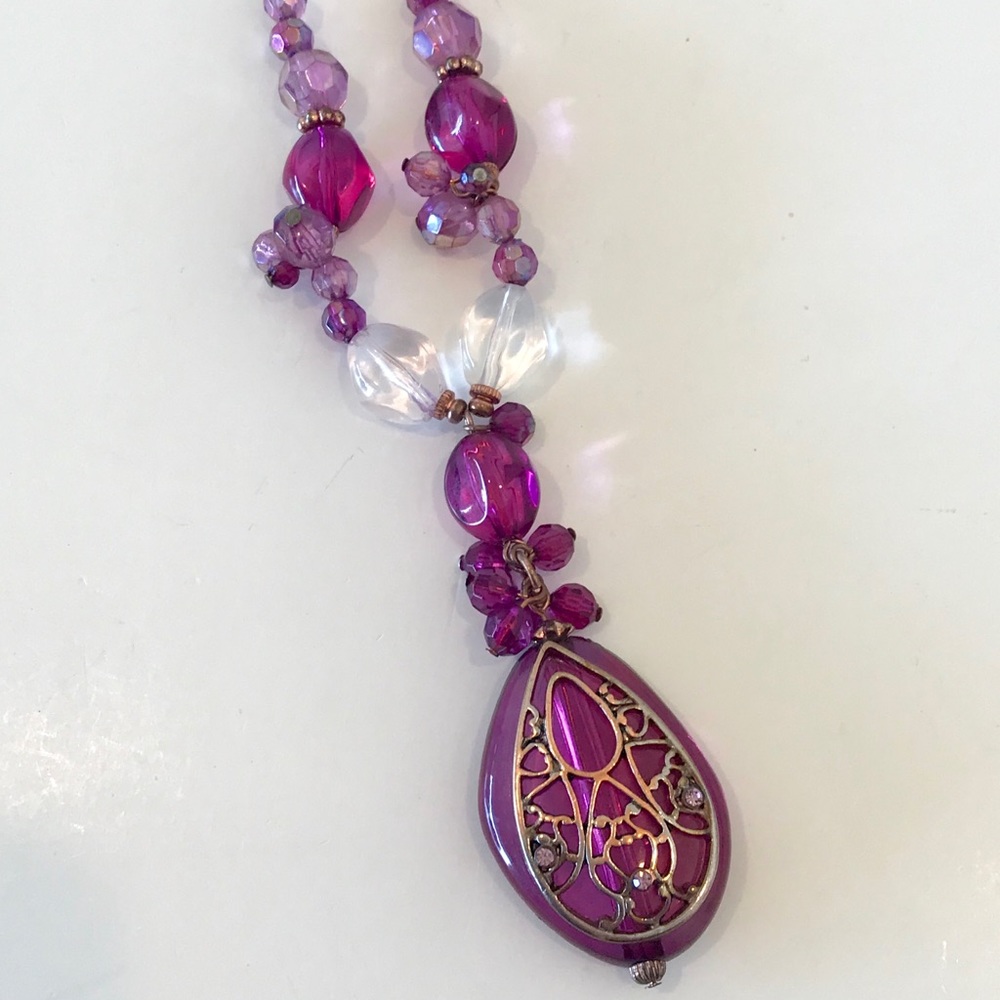 🆑 1928 Brand Necklace Pendant Purple Gold